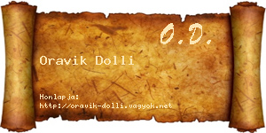 Oravik Dolli névjegykártya